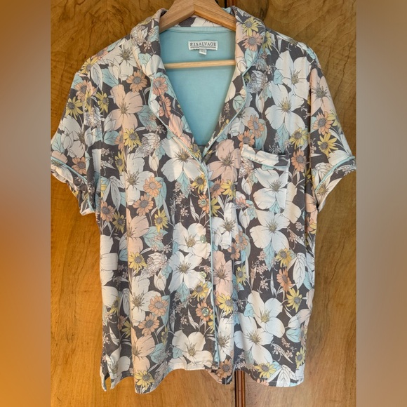 PJ Salvage Pajama Shorts Set Pastel Dreams Floral Print - Picture 4 of 8